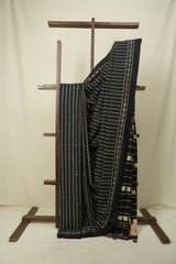 Black HBP Cotton Saree - SRBCS3552