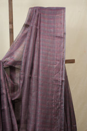 Purple Tussar Silk Saree - SRPTSS1828