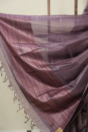 Purple Tussar Silk Saree - SRPTSS1828
