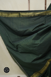 Dark Green Cotton Paithani Saree - SRDGCPS702