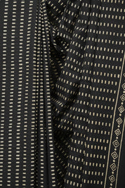 Black HBP Cotton Saree - SRBCS3552