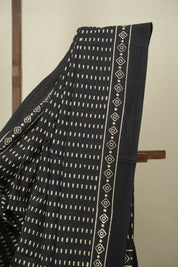 Black HBP Cotton Saree - SRBCS3552