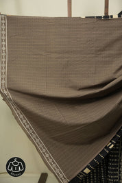 Black HBP Cotton Saree - SRBCS3552