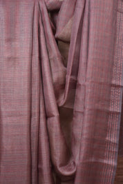 Light Pink Tussar Silk Saree - SRLPTSS1825