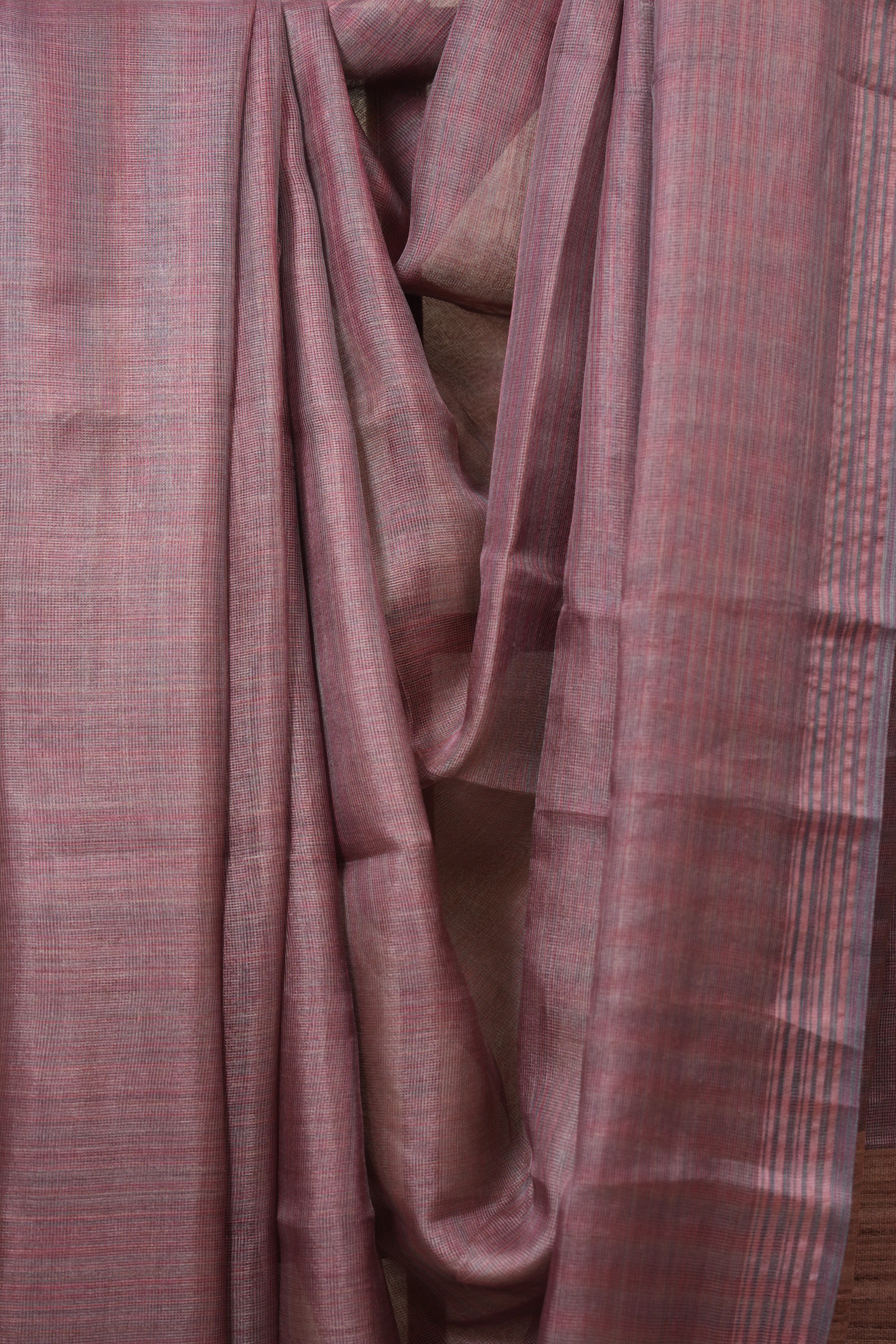 Light Pink Tussar Silk Saree - SRLPTSS1825