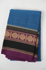Teal Blue Kanchi Cotton Saree - SRTBKCS1303