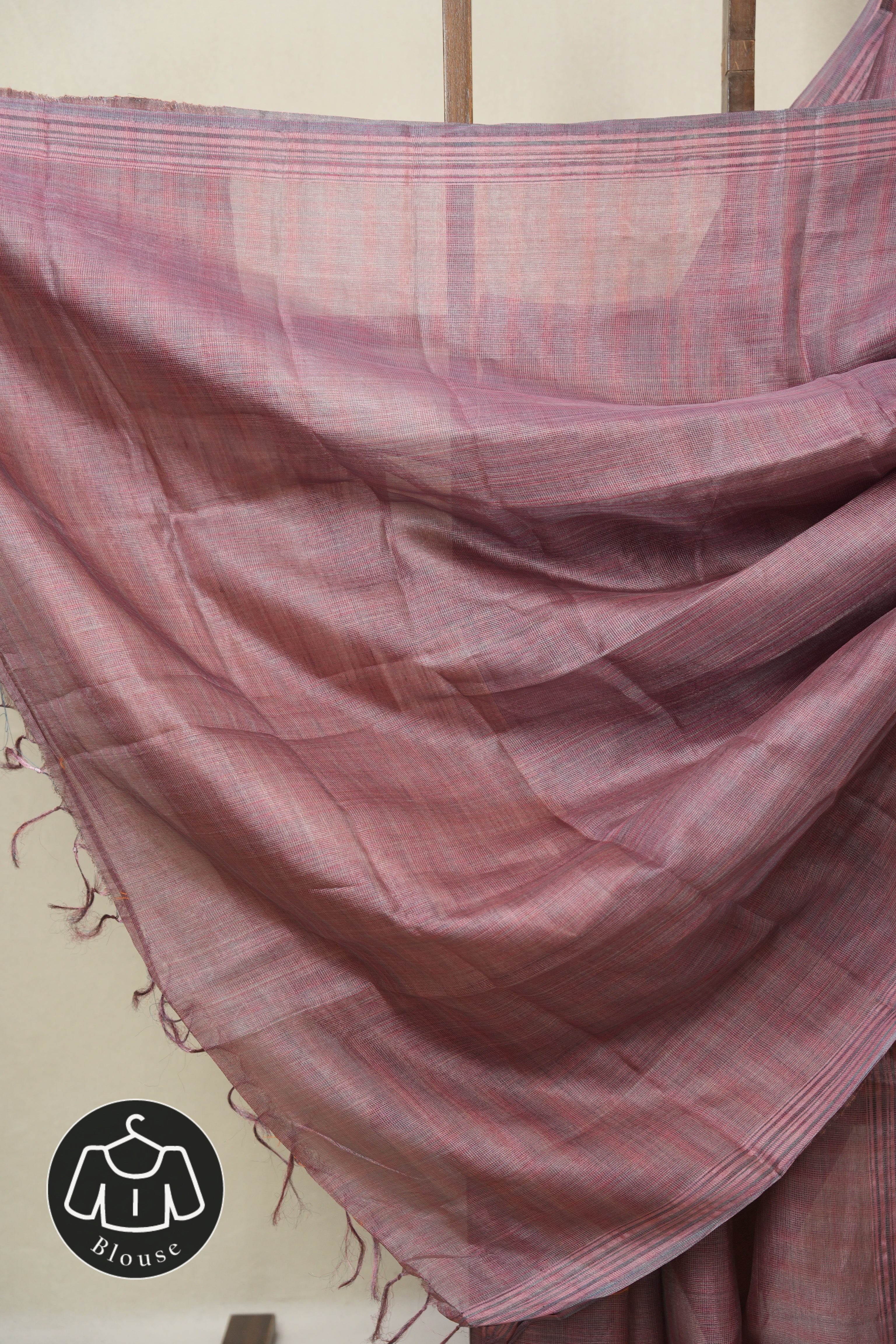 Light Pink Tussar Silk Saree - SRLPTSS1825