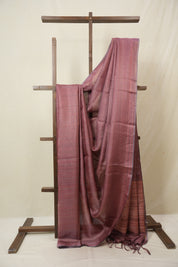 Pink Tussar Silk Saree - SRPTSS1827