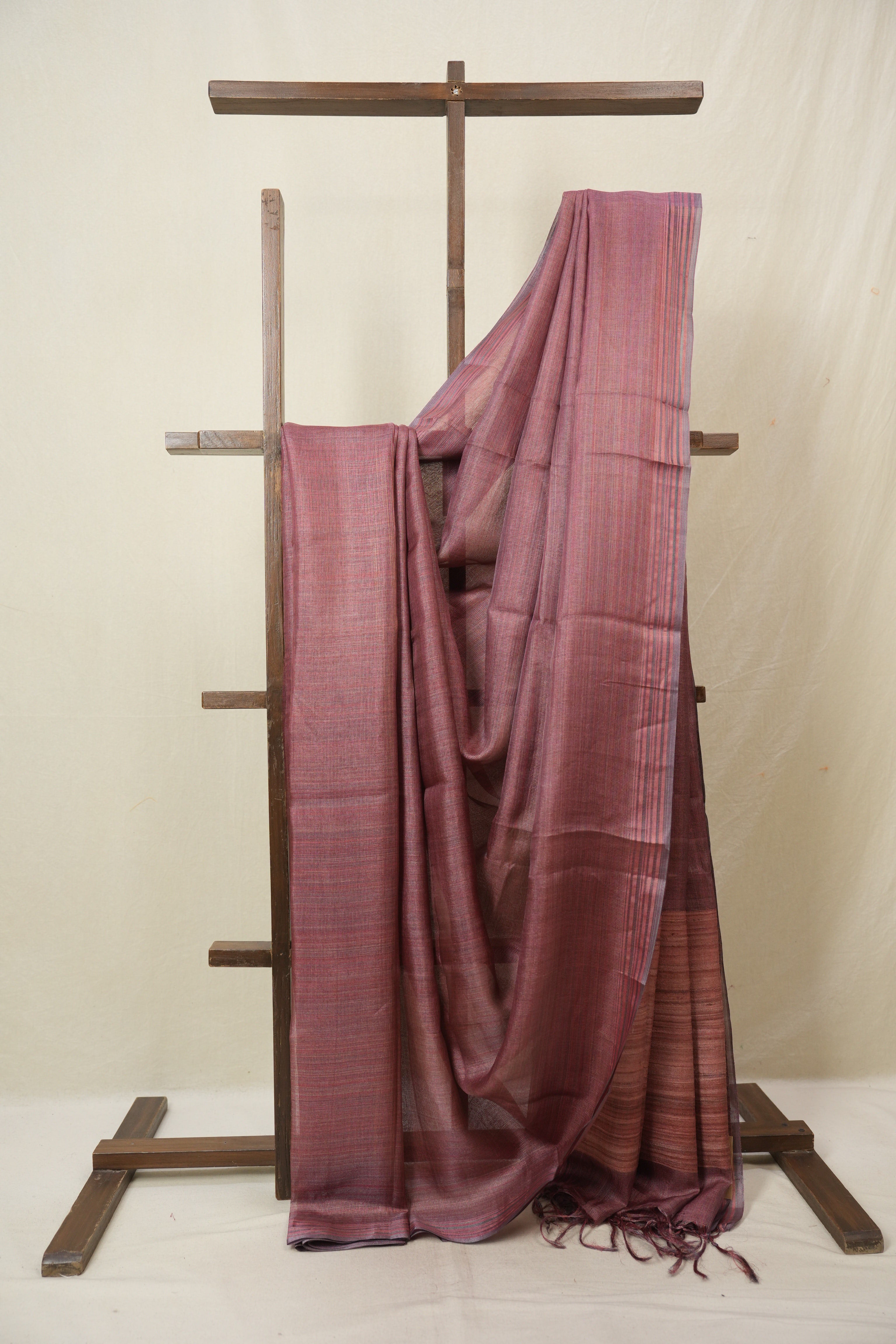 Pink Tussar Silk Saree - SRPTSS1827