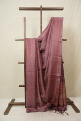 Pink Tussar Silk Saree - SRPTSS1827