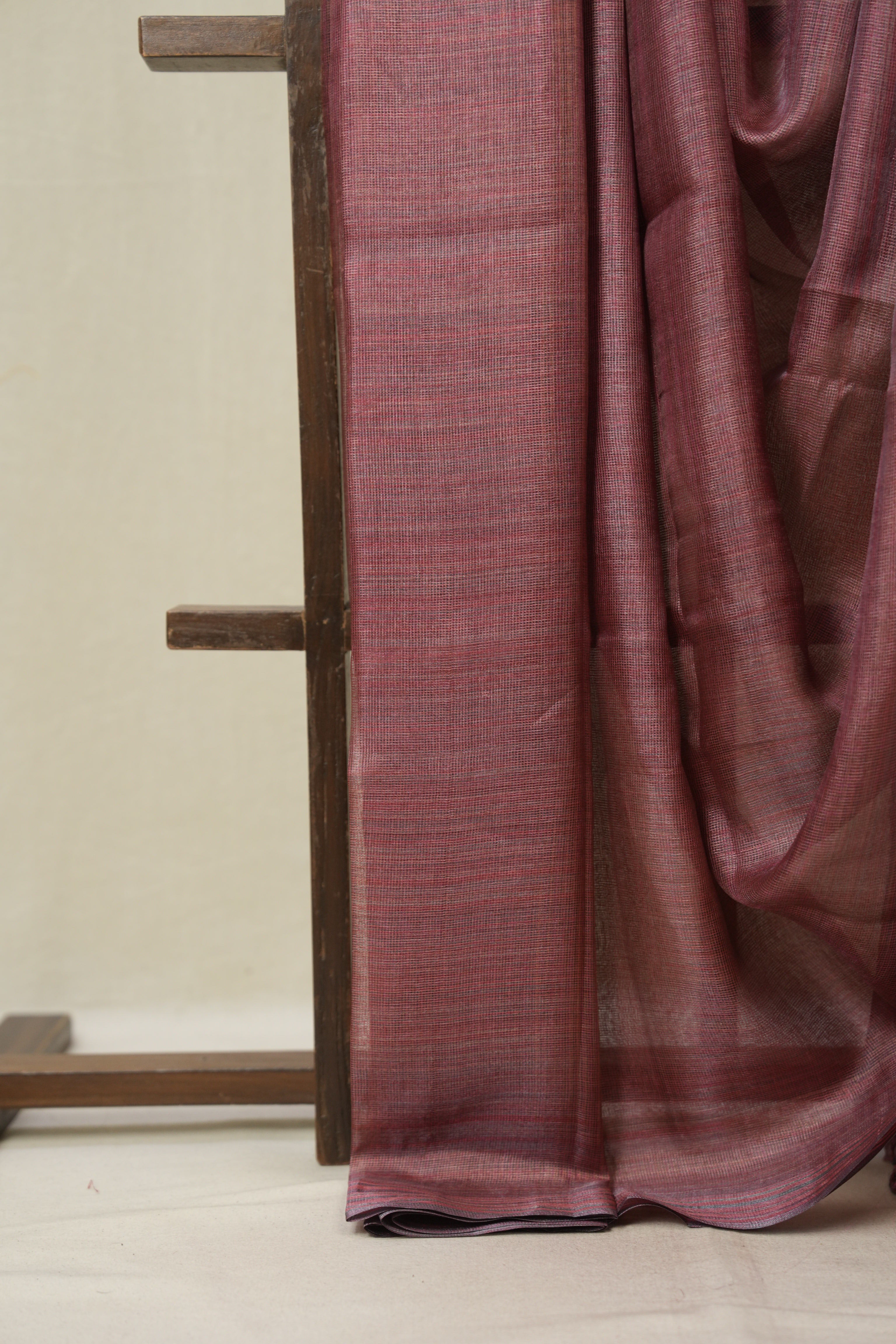 Pink Tussar Silk Saree - SRPTSS1827