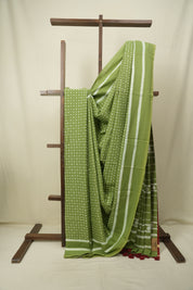 Green HBP Cotton Saree - SRGCS3560