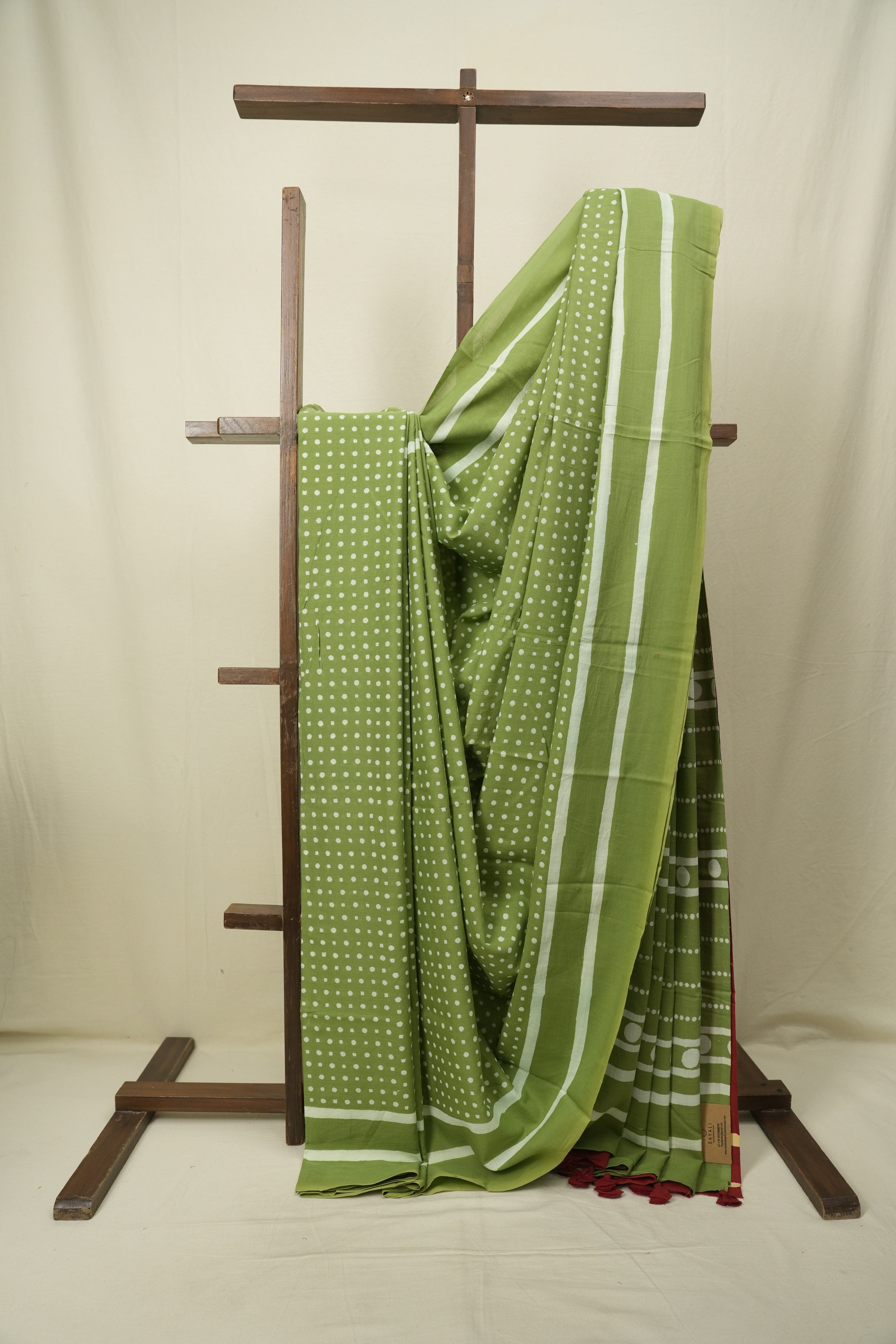 Green HBP Cotton Saree - SRGCS3560