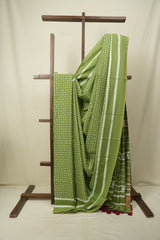 Green HBP Cotton Saree - SRGCS3560