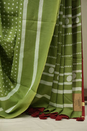 Green HBP Cotton Saree - SRGCS3560