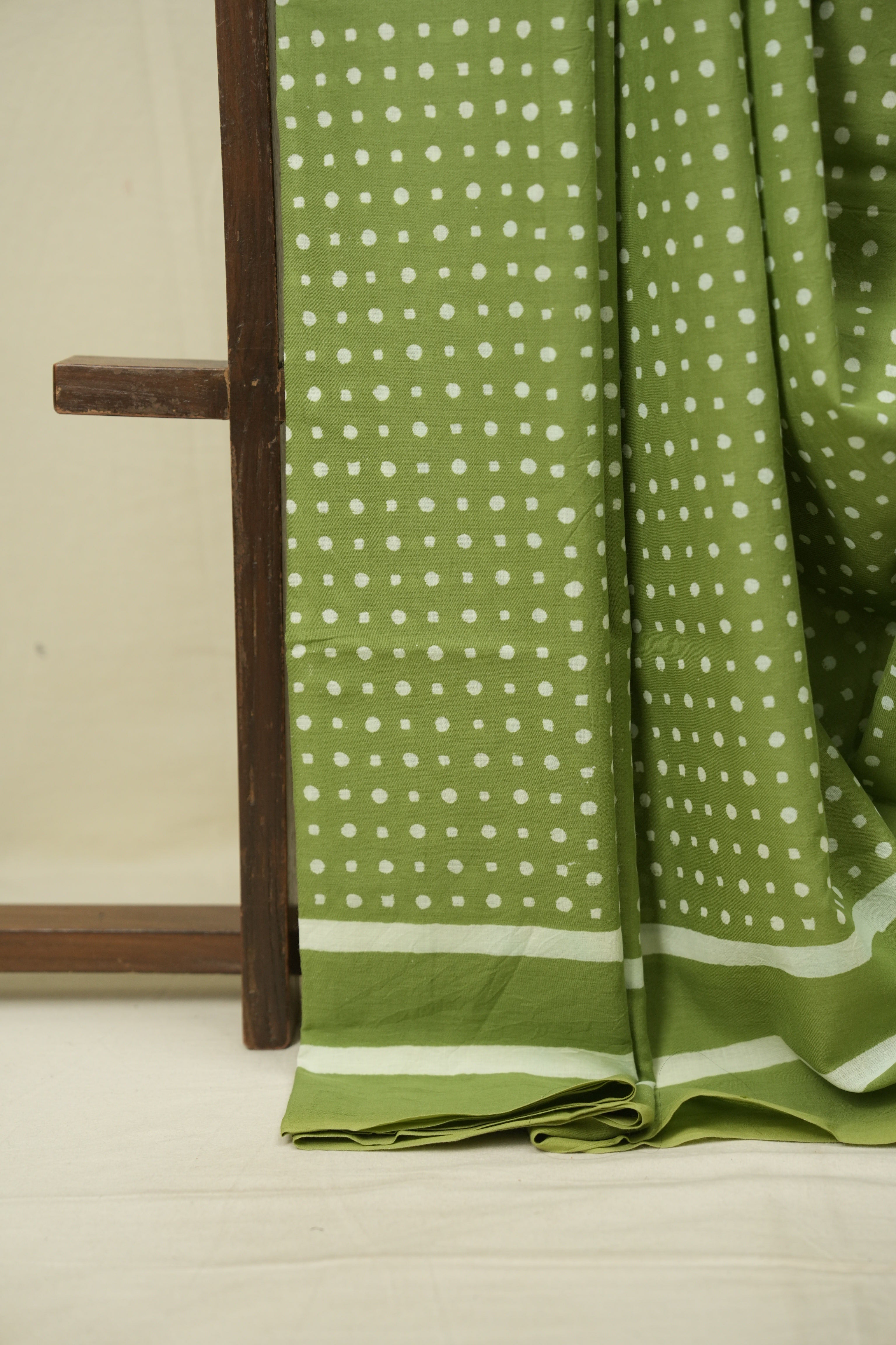 Green HBP Cotton Saree - SRGCS3560