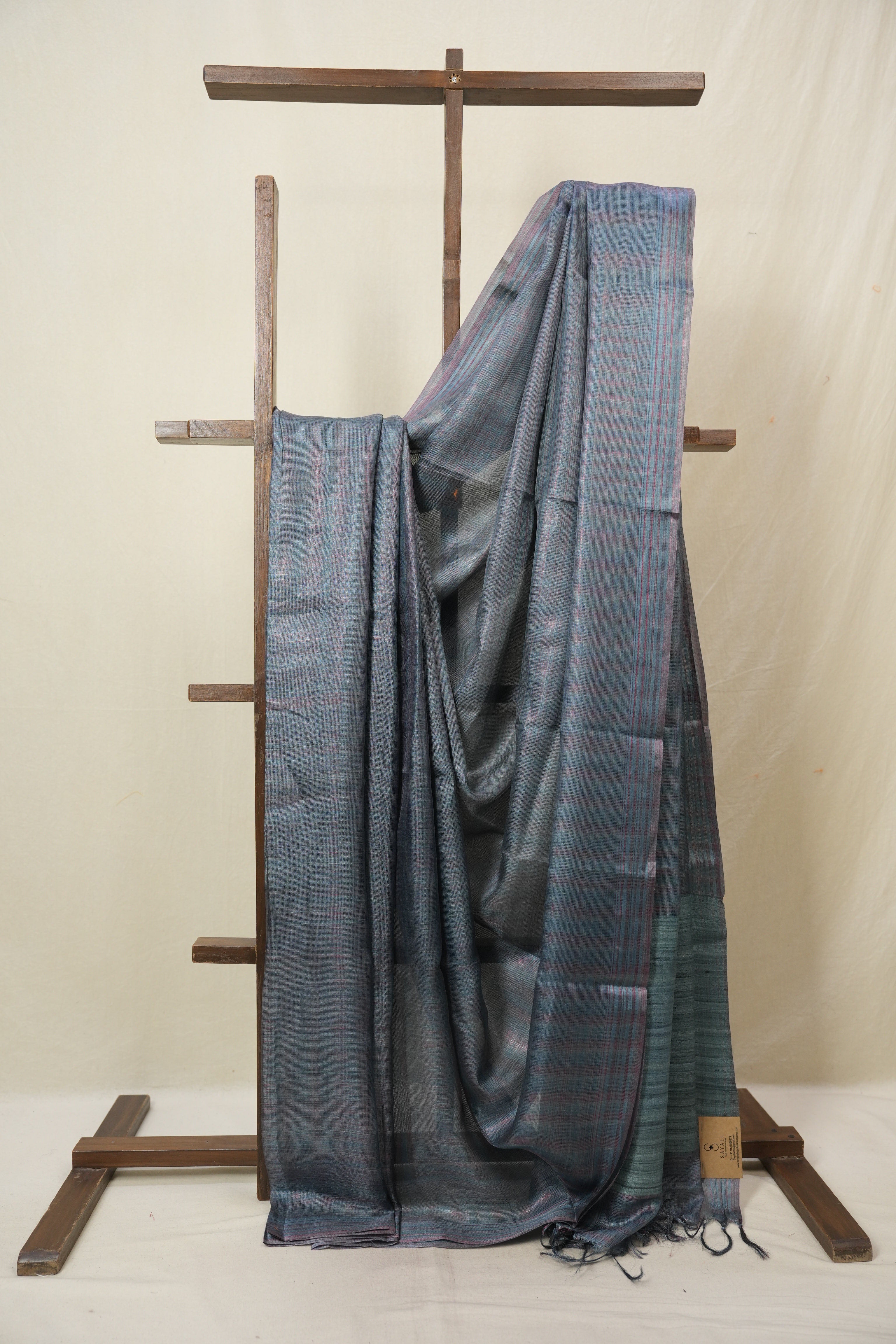 Blue Tussar Silk Saree - SRBTSS1832