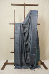 Blue Tussar Silk Saree - SRBTSS1832