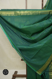 Two Tone Green Cotton Paithani Saree - SRTTGCPS698