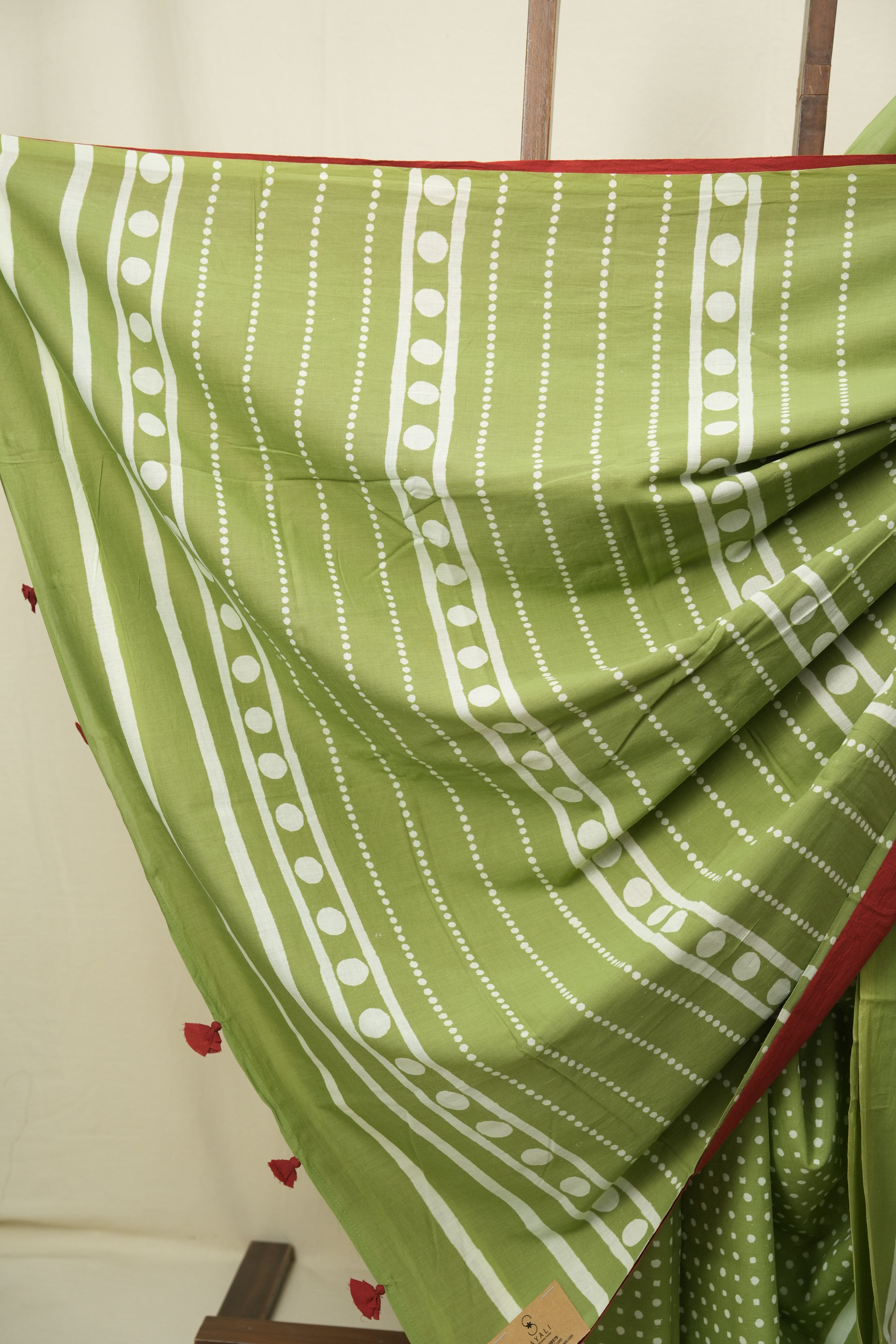 Green HBP Cotton Saree - SRGCS3560
