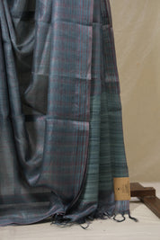 Blue Tussar Silk Saree - SRBTSS1832