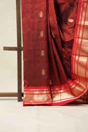 Maroon Silk Paithani Saree - SRMSPS710
