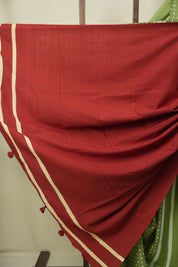 Green HBP Cotton Saree - SRGCS3560