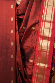 Maroon Silk Paithani Saree - SRMSPS710