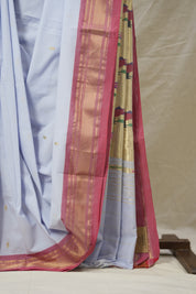Lavender Cotton Paithani Saree - SRLCPS701