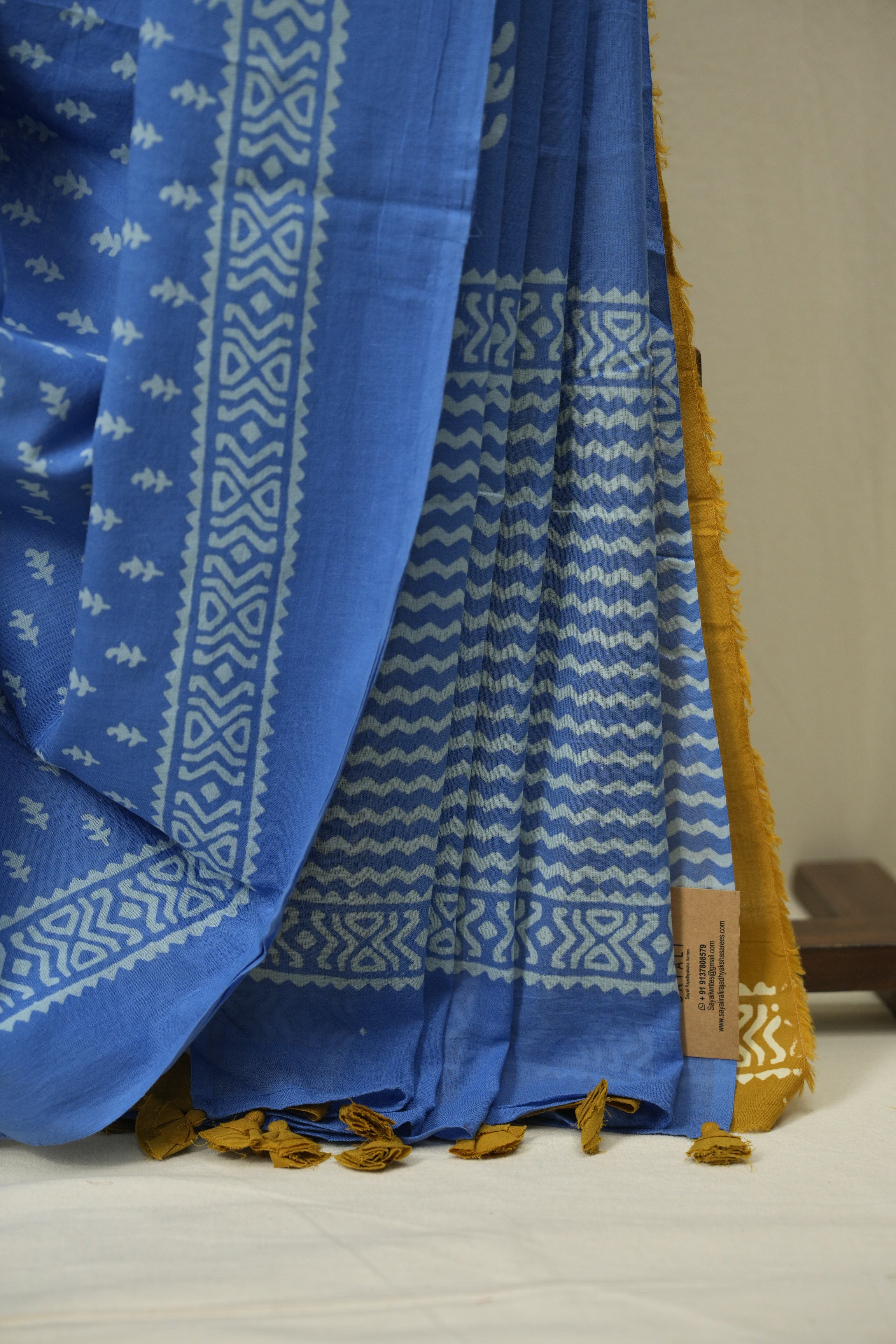 Blue HBP Cotton Saree - SRBCS3561