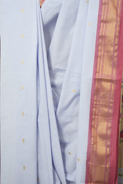 Lavender Cotton Paithani Saree - SRLCPS701