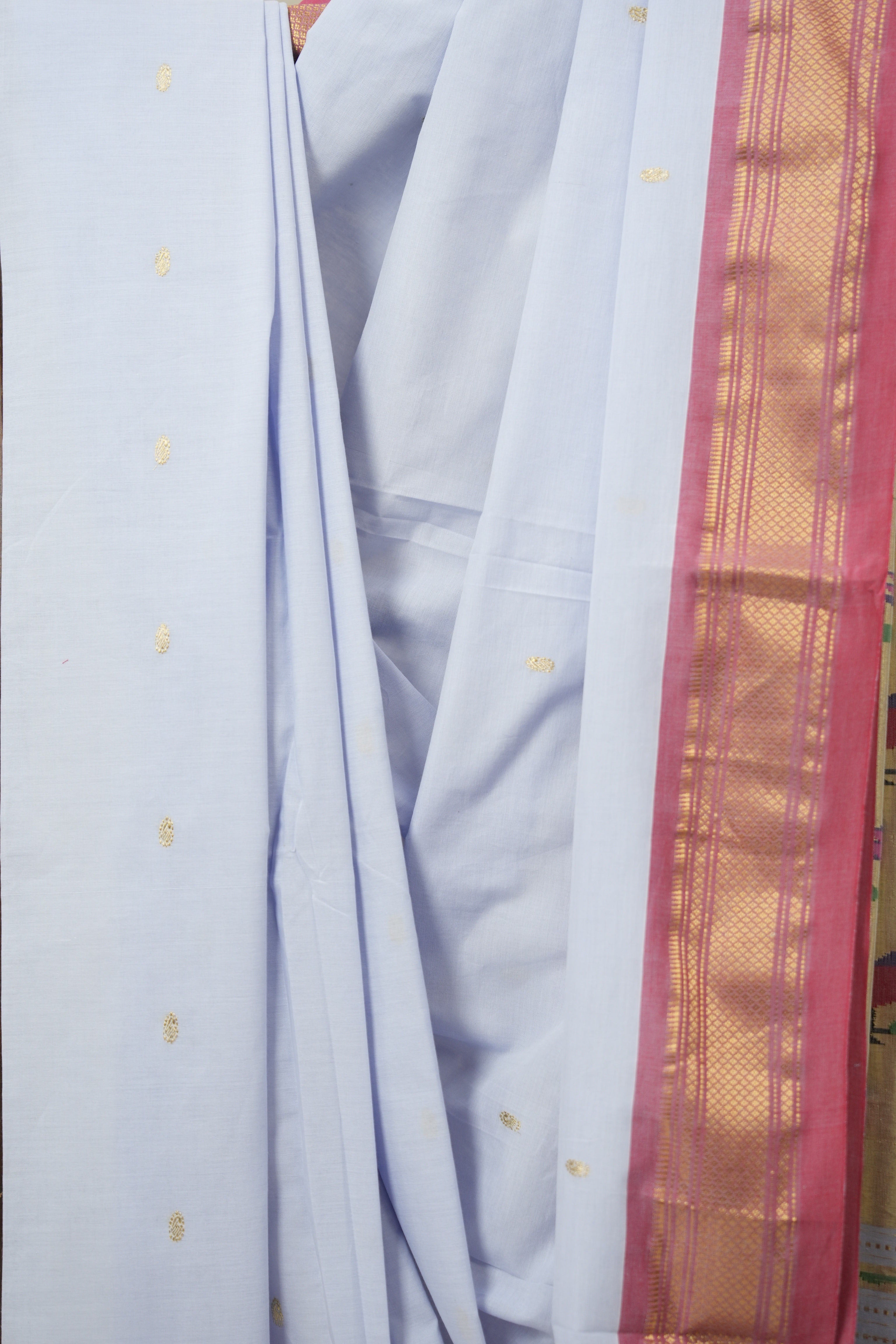 Lavender Cotton Paithani Saree - SRLCPS701