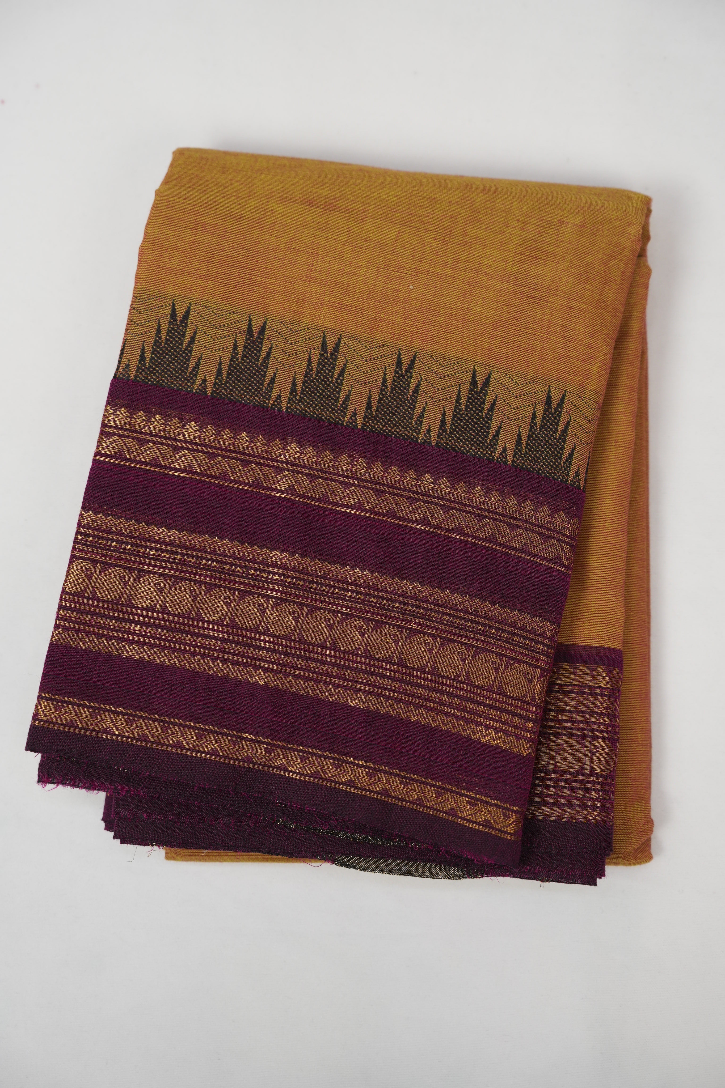 Orange Kanchi Cotton Saree - SROKCS1314