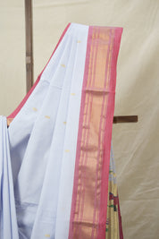 Lavender Cotton Paithani Saree - SRLCPS701