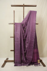 Purple Tussar Silk Saree - SRPTSS1833