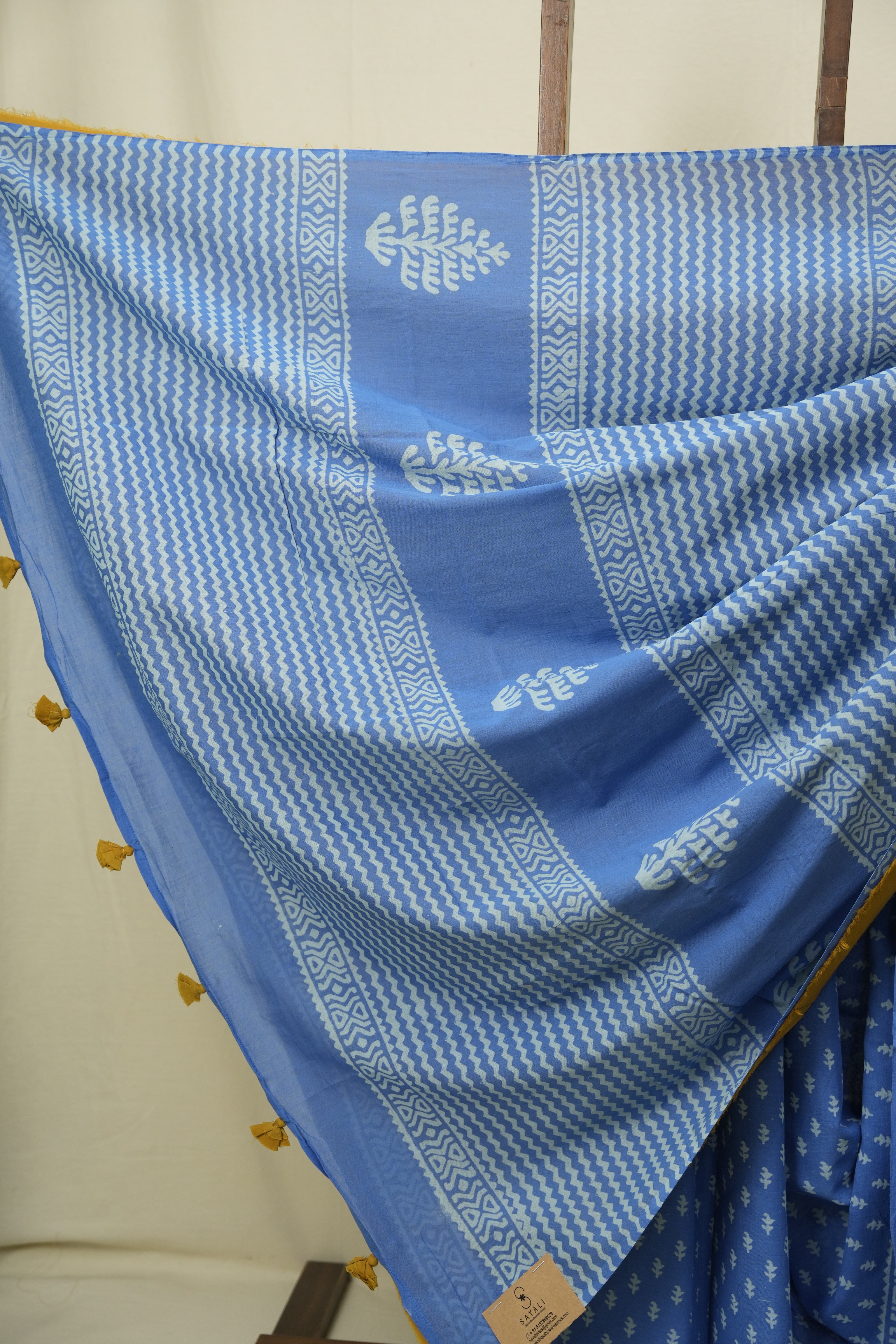 Blue HBP Cotton Saree - SRBCS3561