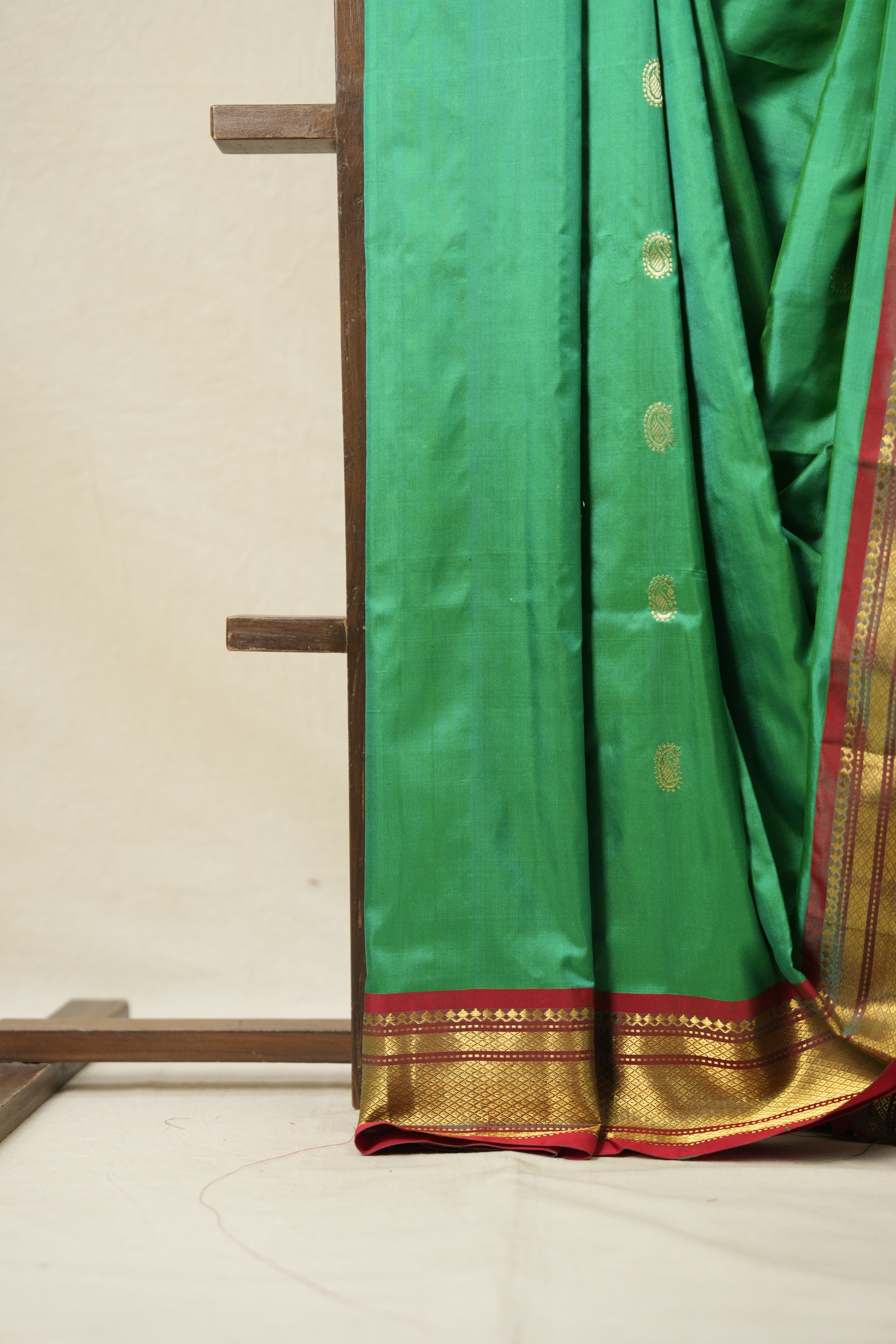 Green Silk Paithani Saree - SRGSPS709
