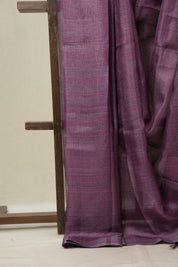 Purple Tussar Silk Saree - SRPTSS1833
