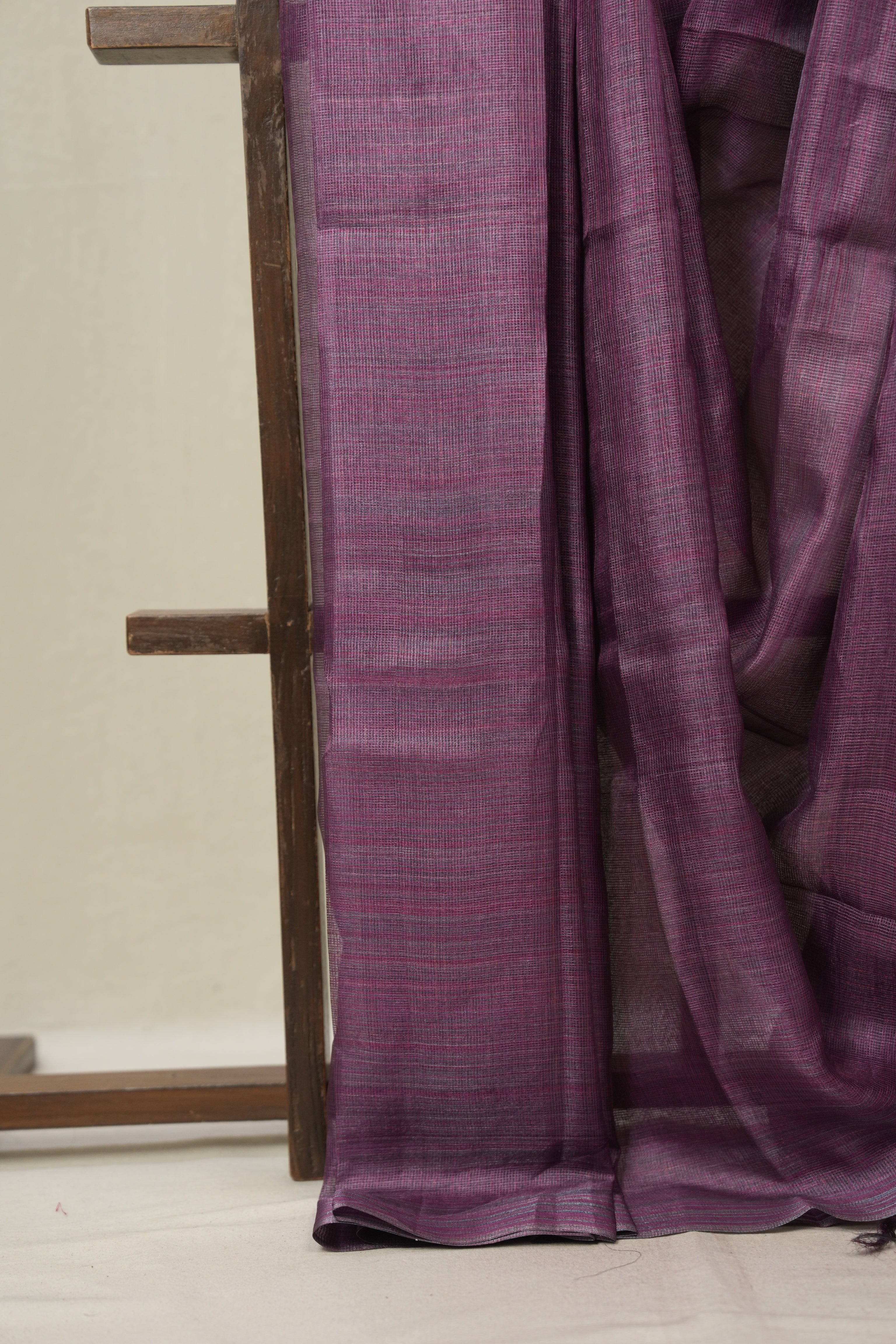 Purple Tussar Silk Saree - SRPTSS1833