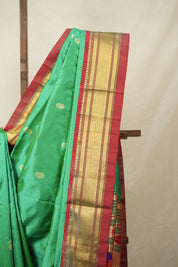 Green Silk Paithani Saree - SRGSPS709