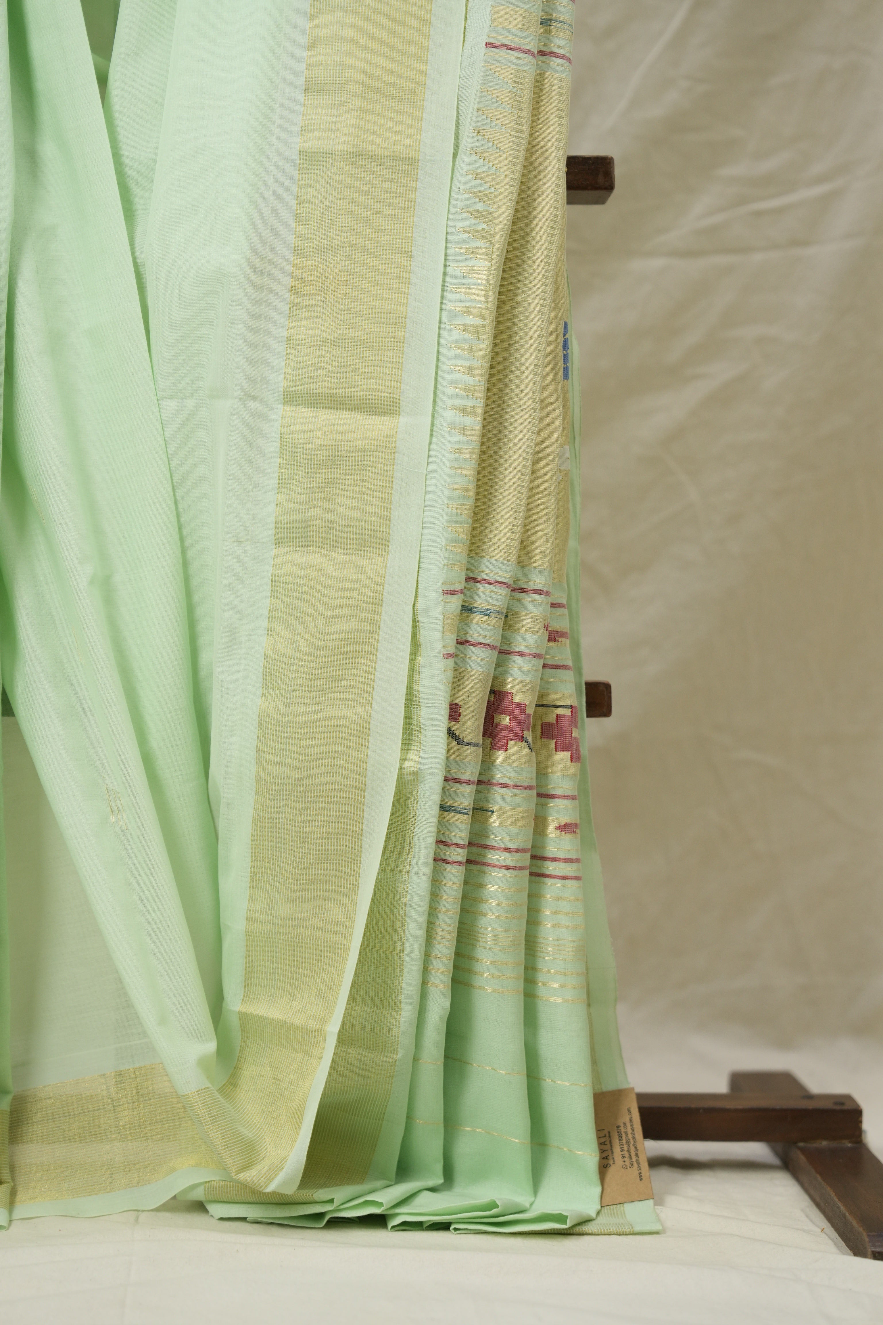 Mint Green Paithani Saree - SRMGCPS705
