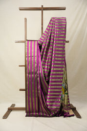 Pink Gold Silk Paithani Saree - Saavari - SSPGSPS23