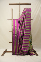 Pink Gold Silk Paithani Saree - Saavari - SSPGSPS23