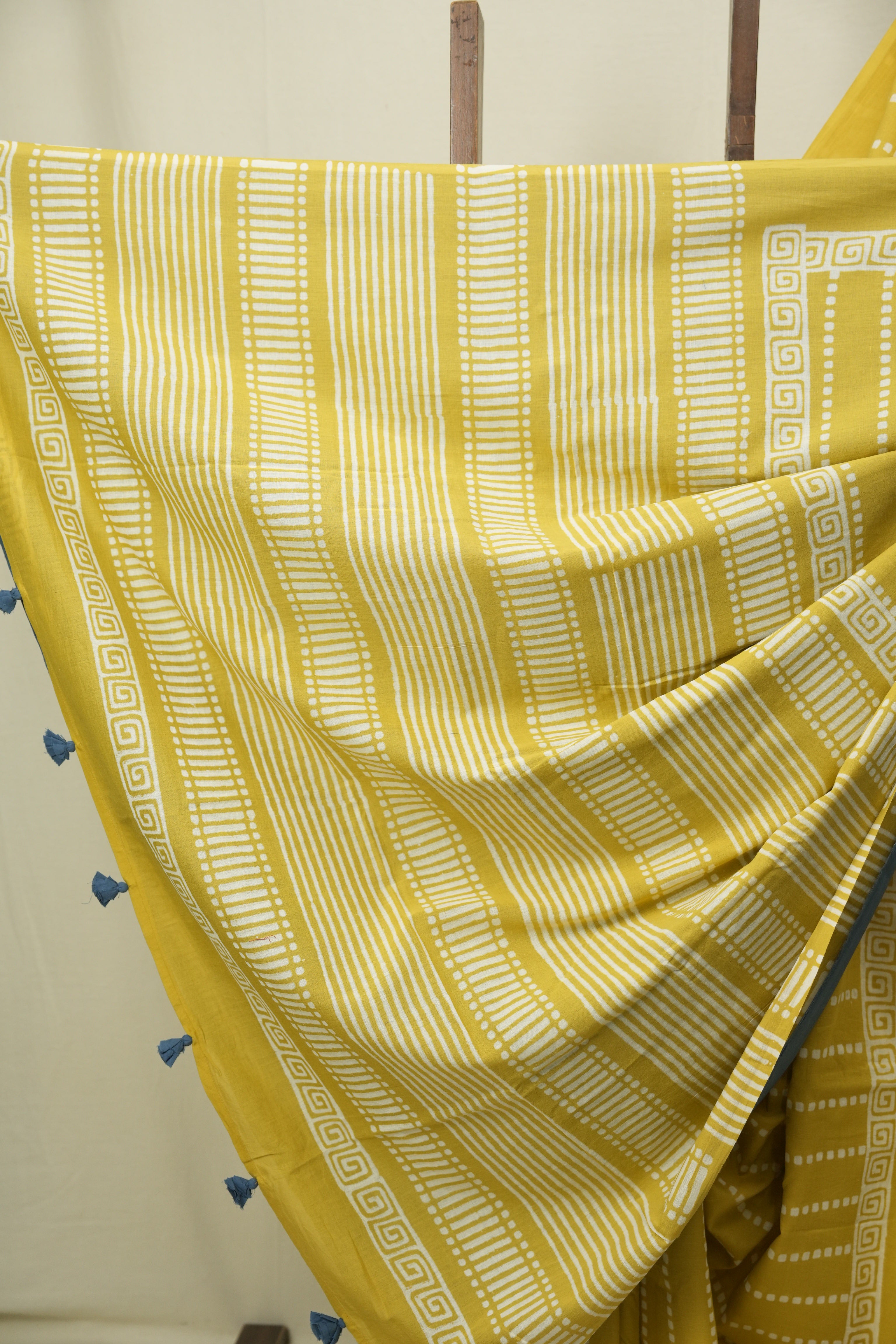 Yellow HBP Cotton Saree - SRYCS3562