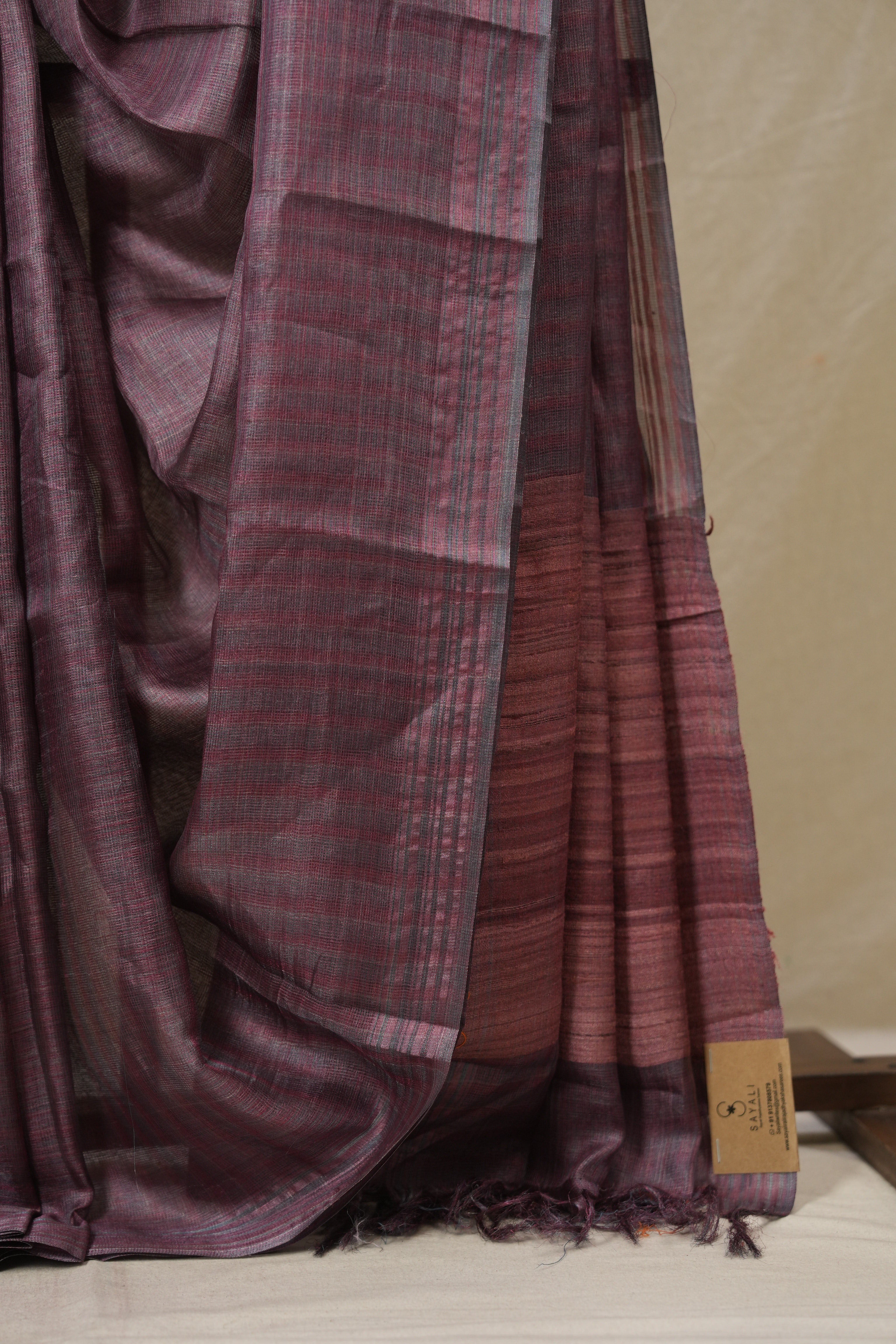 Pink Tussar Silk Saree - SRPTSS1824