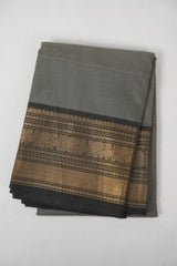 Grey Kanchi Cotton Saree - SRGKCS1318