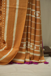 Orange HBP Cotton Saree - SROCS3563
