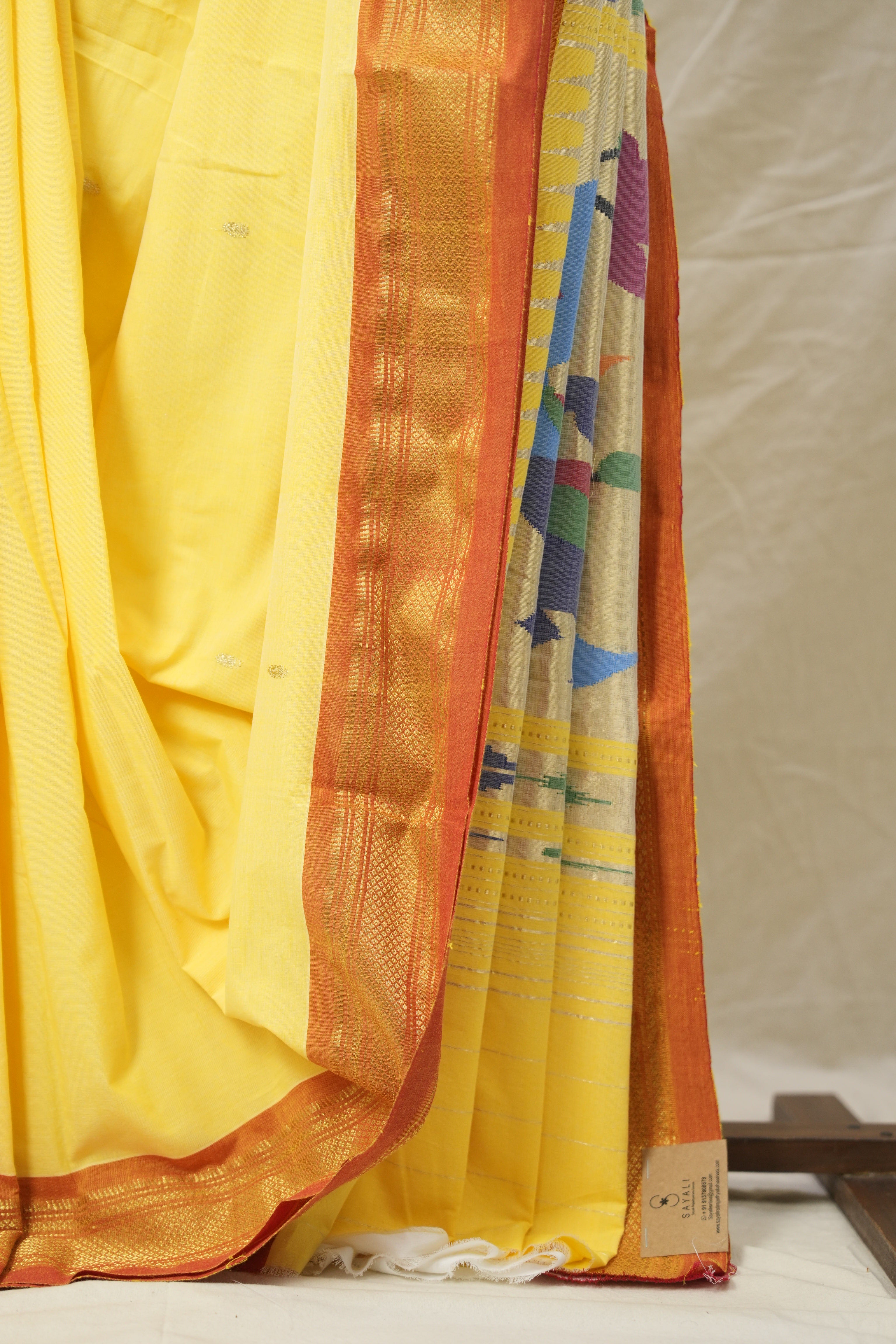 Yellow Paithani Saree - SRYCPS706
