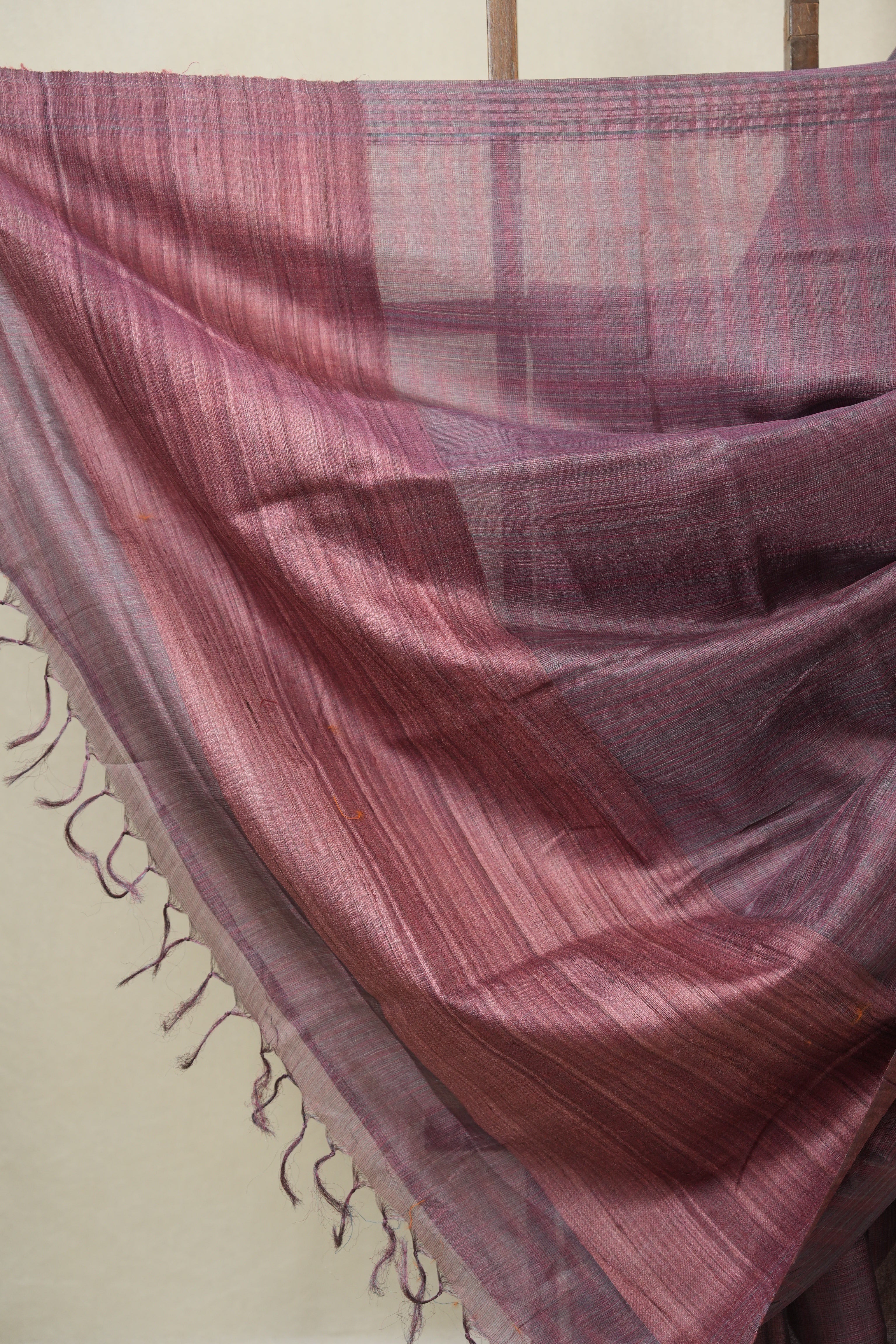 Pink Tussar Silk Saree - SRPTSS1824