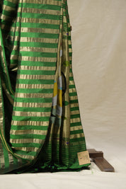 Green Gold Silk Paithani Saree - Saavari - SSGGSPS22